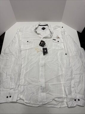 Blanc du Nil White Button-Front Shirt with Tag